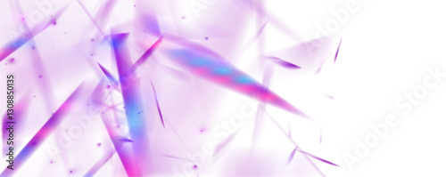 Abstract refraction glow effect on white background. Set Rainbow crystal light leak flare reflection effect. Light, light garland PNG.	 