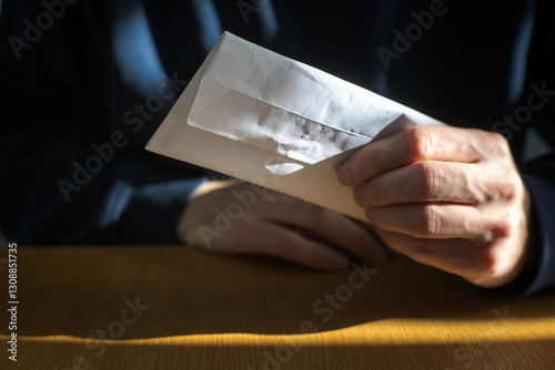Obraz na płótnie Dishonest financial gain, money in an envelope, bribe.
w salonie