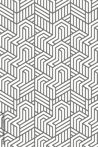 Gray interlacement stylish pattern design element