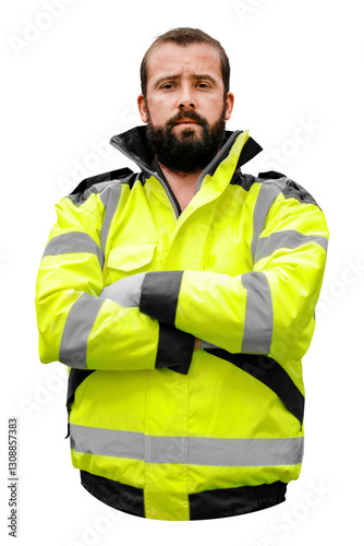 PNG paramedic man collage element, transparent background