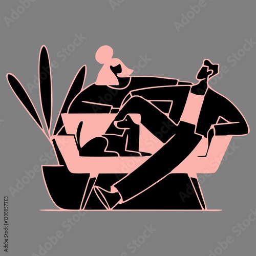 man and woman silhouette vector illustration