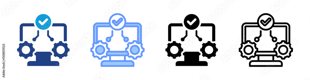 Information System icon set multiple style collection Information System icon set multiple style collection