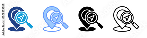 Gps Tracking icon set multiple style collection