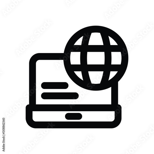 digital marketing line icon. Clean and minimalist vector icon for websites, mobile apps, presentations, and logos. Fully scalable and customizable for any project.