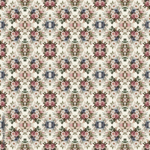 Seamless Floral Pattern Collection: Roses, Daisies & Tropical Blooms for Textile & Fashion Design