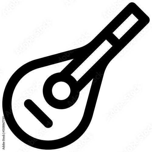 Lute. Editable stroke vector icon.