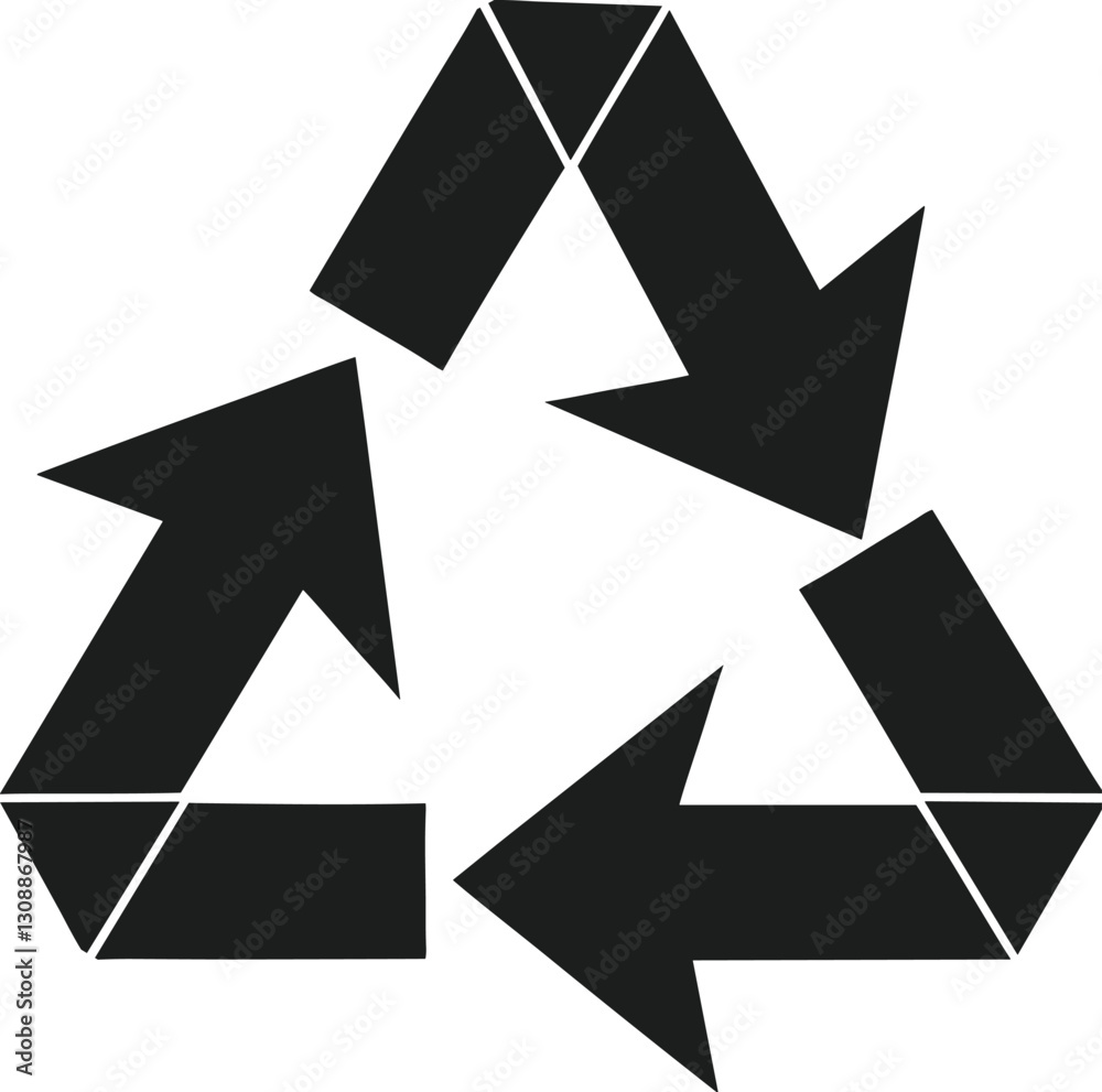 Black Recycling Symbol Vector – Eco-Friendly Sustainability Icon Black Recycling Symbol Vector – Eco-Friendly Sustainability Icon