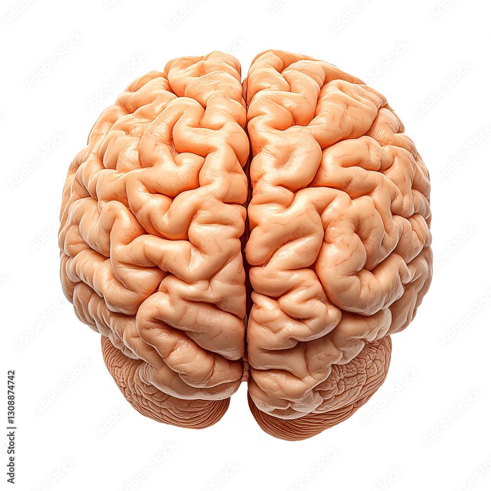 Naklejka premium Human brain isolated on transparent background