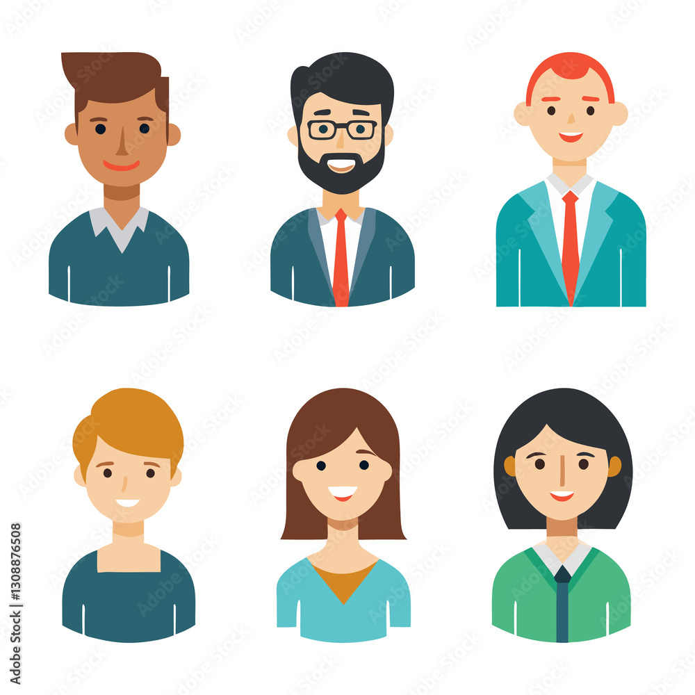 Set of business people category isolated on transparent background Set of business people category isolated on transparent background