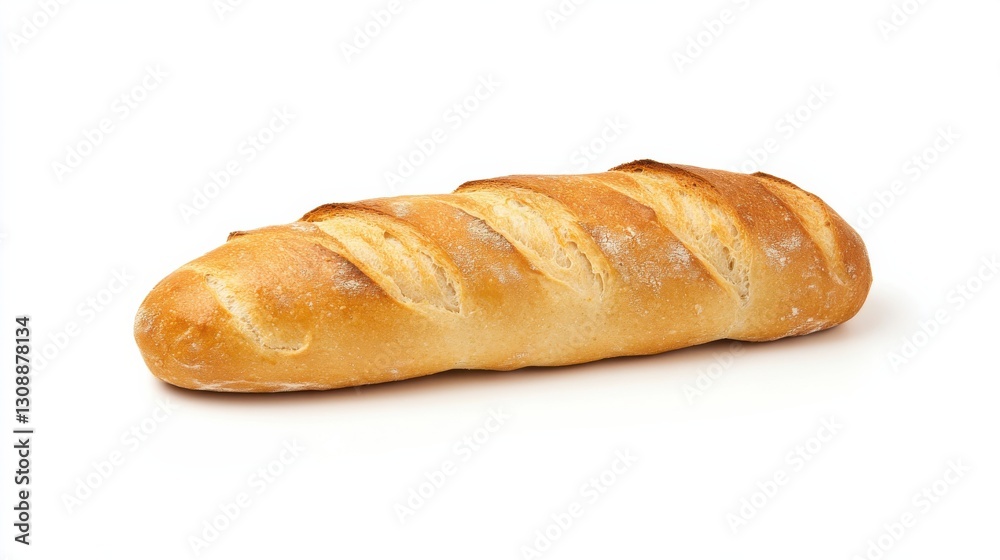 A freshly baked baguette with a crispy crust and soft inside A freshly baked baguette with a crispy crust and soft inside
