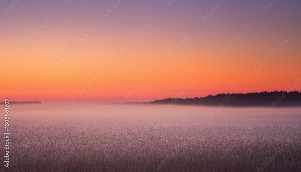 Fototapeta premium Smooth, airy gradient blending warm peach and soft lavender tones, creating a serene and dreamy sunrise glow with a calming, ethereal atmosphere. 