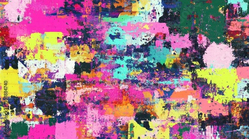Vibrant, Abstract, Textured, Colorful Painting
