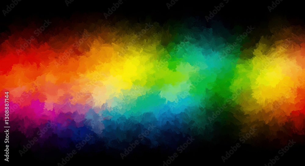 Abstract Rainbow Color Blend Artistic Paint Strokes Vibrant Hues Digital Art Background Abstract Rainbow Color Blend Artistic Paint Strokes Vibrant Hues Digital Art Background