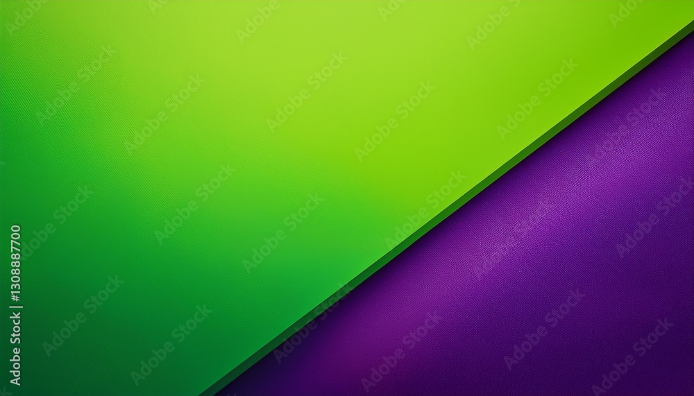 A bold gradient transitioning from saturated lime green to rich purple, creating a high-contrast, eye-catching effect that demands attention and adds vibrancy to any design.
