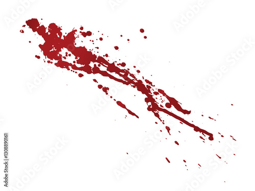 Blood drops and splatters. Vector illustration on white background