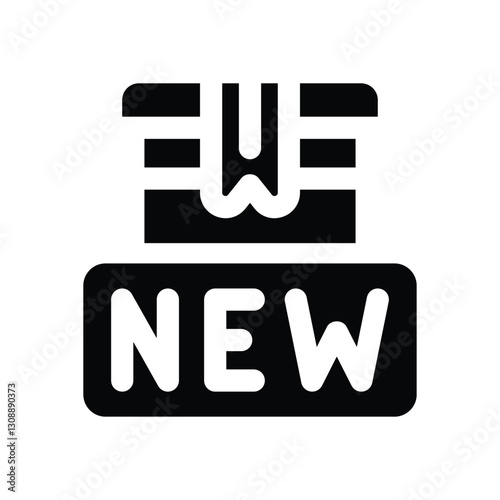 new glyph icon. Strong and solid vector icon for websites, mobile interfaces, presentations, and visual branding. High quality and easy to edit.