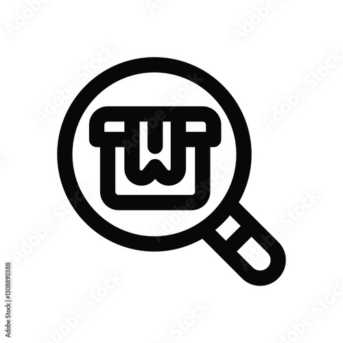 search line icon. Clean and minimalist vector icon for websites, mobile apps, presentations, and logos. Fully scalable and customizable for any project.
