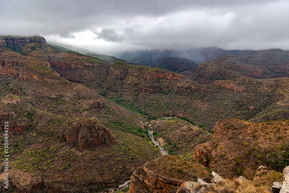Naklejka premium Blyde River Canyon Nature Reserve in Mpumalanga, South Africa forms part of the Greater Drakensberg escarpment and features on the scenic Panorama Route.