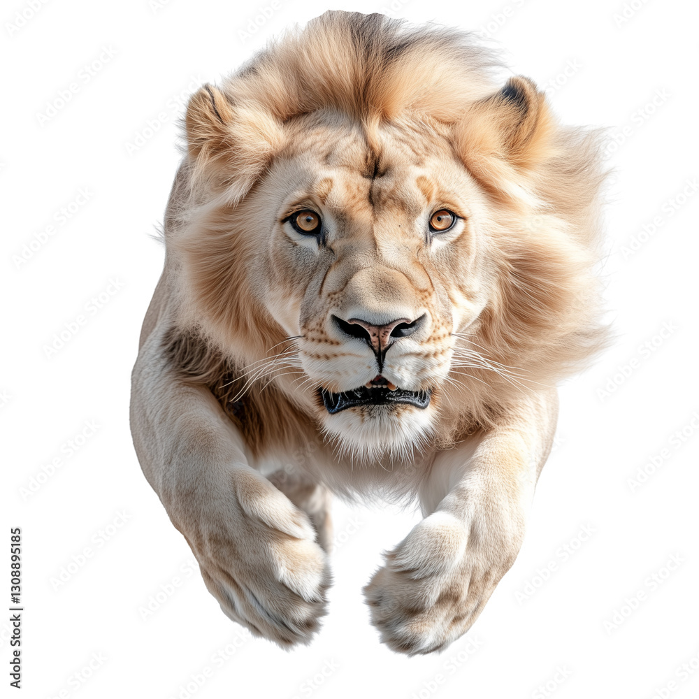 Obraz premium Male Lion, Transparent background 