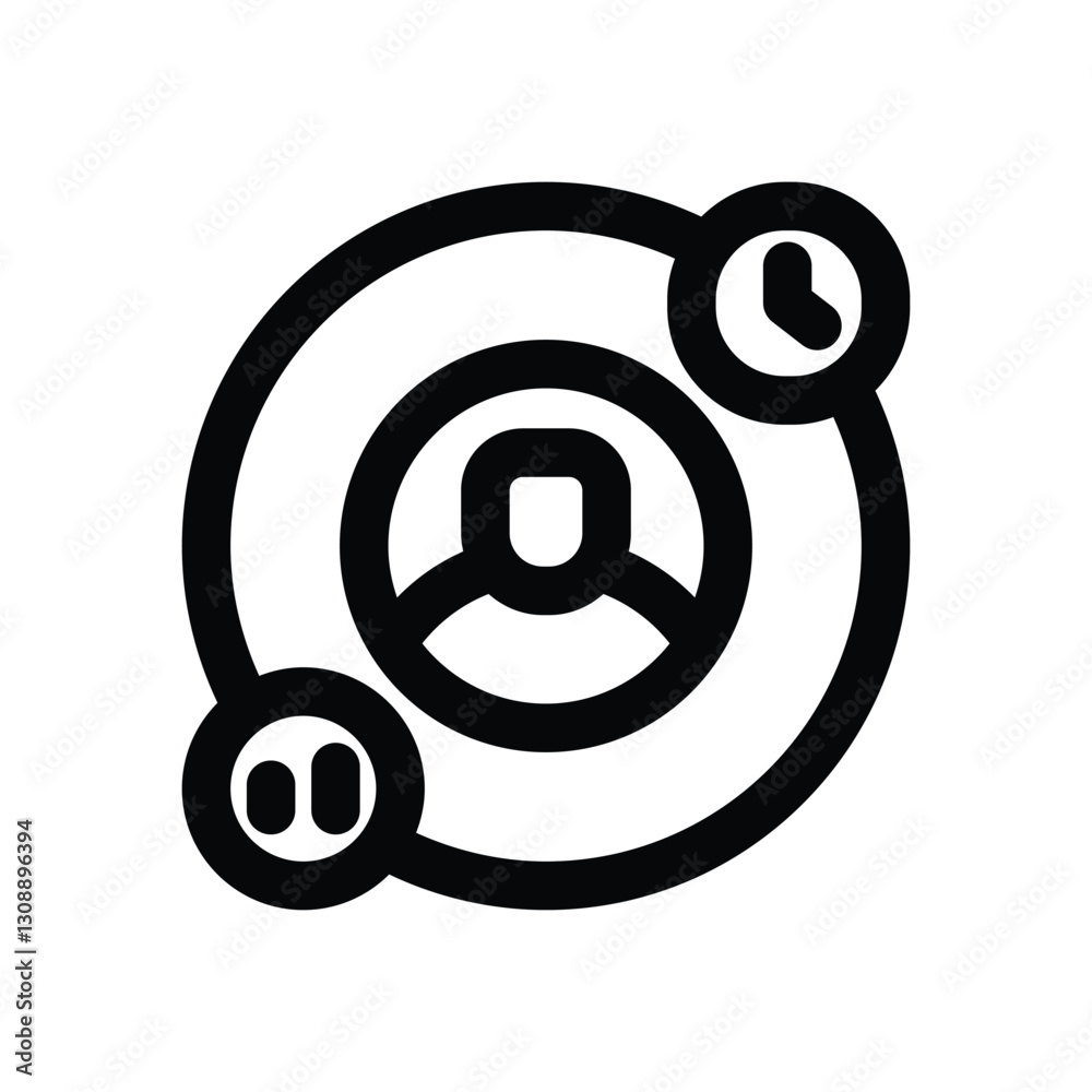 project management line icon. Clean and minimalist vector icon for websites, mobile apps, presentations, and logos. Fully scalable and customizable for any project.