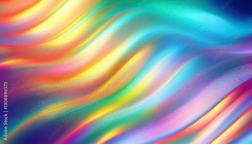 Holographic rainbow gradient. Shimmering iridescence. Elegant, modern texture. Soft, luminous color play.
Holographic rainbow gradient. Shimmering iridescence. Elegant, modern texture. Soft, luminous color play.