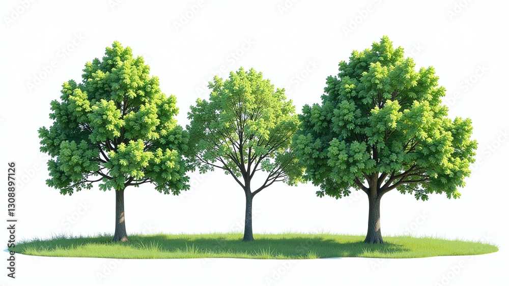 green trees left outside white backgroundting lush green trees left outside white backgroundting lush