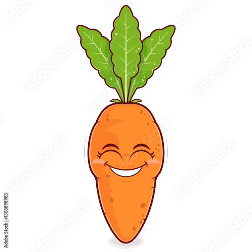 carrot smile face cartoon cute