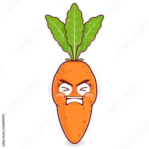 carrot hurt face cartoon cute