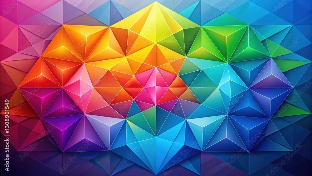 Fototapeta premium Abstract Geometric Shapes in Gradient Color, gradient colors, unique design