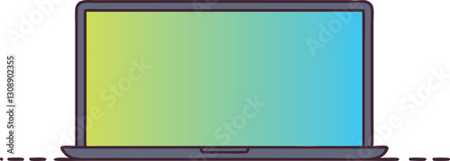 tablet pc laptop on a white background