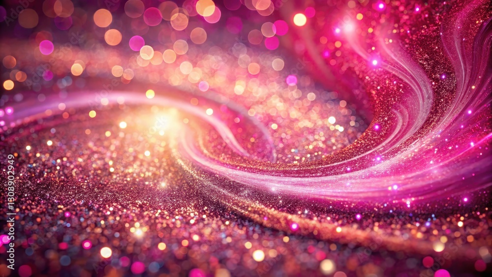 Glittery pink background with swirling, shimmering shapes and metallic textures, pink sparkling shiny abstract background, vibrant hues Glittery pink background with swirling, shimmering shapes and metallic textures, pink sparkling shiny abstract background, vibrant hues
