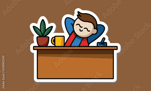 Fun Work Day Vector | Office Humor Illustration for Social Media, T-Shirts, Stickers, Posters & Prints | Playful & Motivational Workplace Design | EPS Format