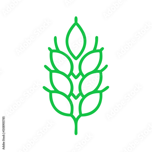 A detailed vector graphic of a stylized leaf, emphasizing renewable resources and promoting environmental consciousness in sustainable practices and lifestyle choices.