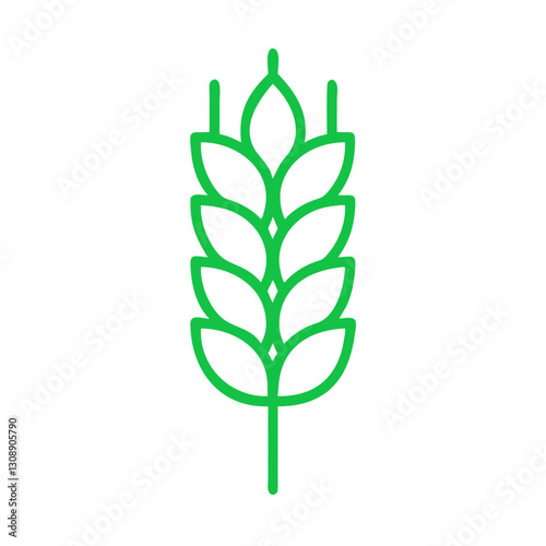 A vector illustration of a green plant symbolizing sustainability and the importance of agriculture and natural resources for a healthier environment and ecosystem.