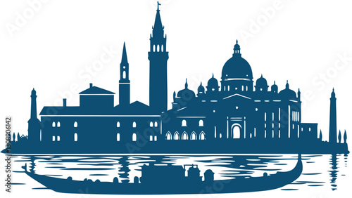 Gondola on Venetian Canal - Representation of Tradition and Scenic Beauty