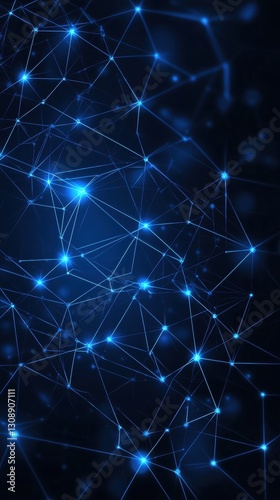 Dark background illuminated by blue lights creating a high-tech atmosphere relating to network congestion and digital solutions
