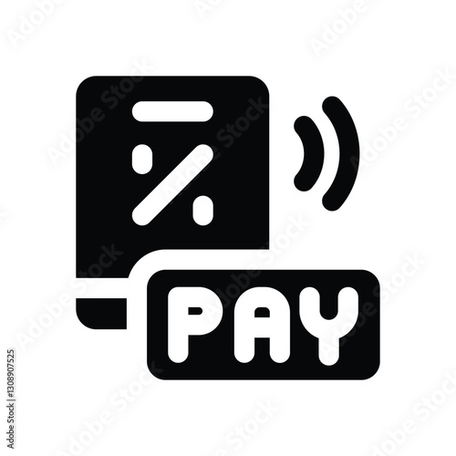 pay glyph icon. Strong and solid vector icon for websites, mobile interfaces, presentations, and visual branding. High quality and easy to edit.