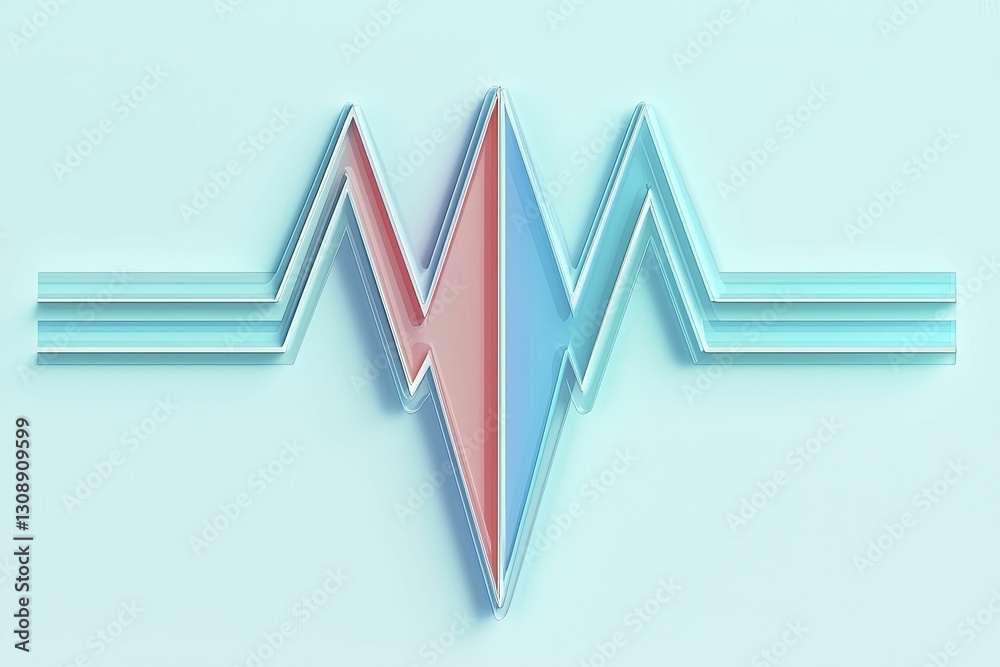 Minimalistic image of a heart rate monitor featuring fluctuating lines, representing vitality and wellness of the cardiovascular system. Minimalistic image of a heart rate monitor featuring fluctuating lines, representing vitality and wellness of the cardiovascular system.
