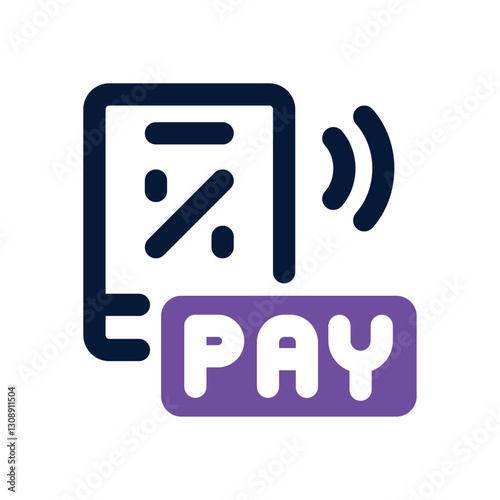 pay dual tone icon. Sleek and modern vector icon for websites, mobile apps, marketing materials, and corporate design. Fully scalable and ready to use.