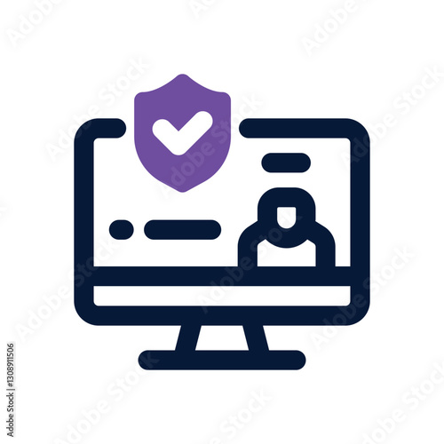 secure dual tone icon. Sleek and modern vector icon for websites, mobile apps, marketing materials, and corporate design. Fully scalable and ready to use.
