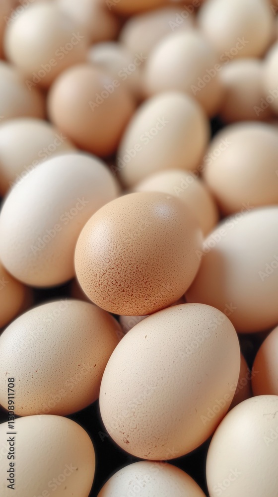 Close-up of a Pile of Brown Eggs Close-up of a Pile of Brown Eggs