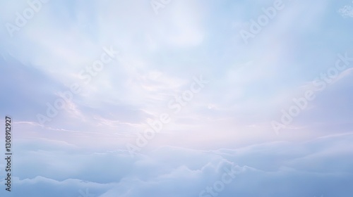 Soft lavender and pale blue sky, delicate and dreamy with smooth textures