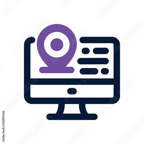 location dual tone icon. Sleek and modern vector icon for websites, mobile apps, marketing materials, and corporate design. Fully scalable and ready to use.