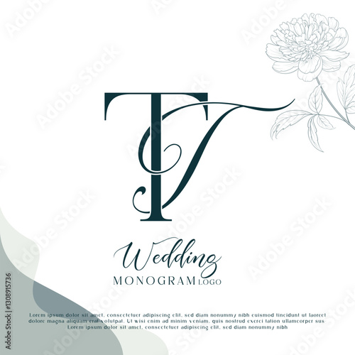 TT Initial Wedding Logo Monogram