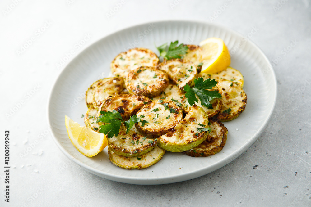Courgette baked with cheese Courgette baked with cheese