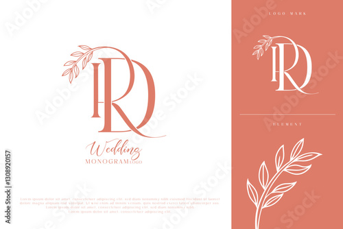 RD, DR, Wedding Logo Monogram, Stylish Wedding Couple Logo
