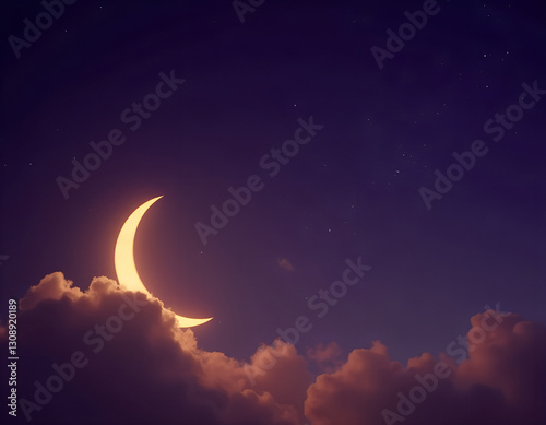 night sky with moon