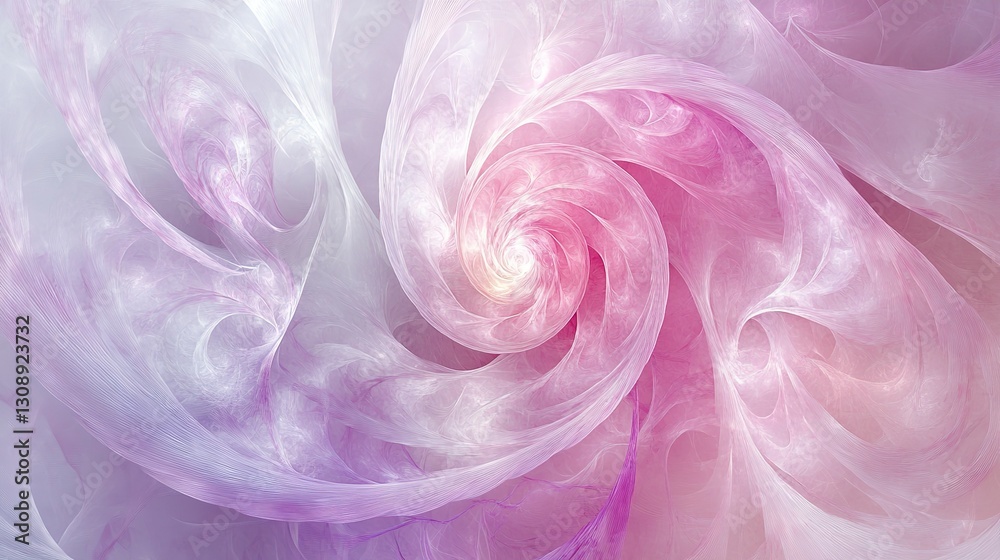 Fototapeta premium Soft pale pink and light purple abstract swirls, delicate and dreamy transitions