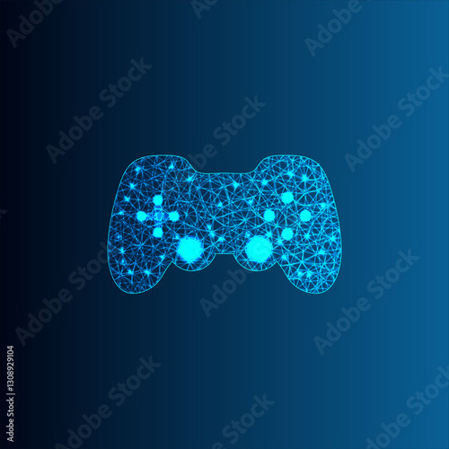 Low poly remote controller icon vector design