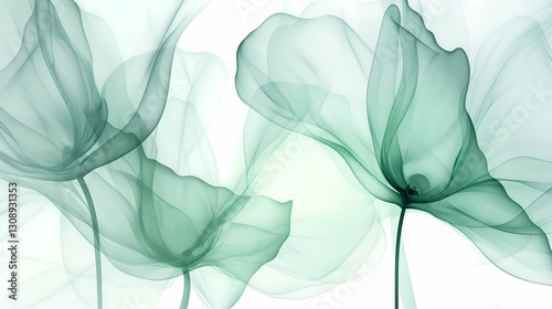 Minimal Floral Background – Abstract Tropical Leaves Watercolor Botanical Banner Template